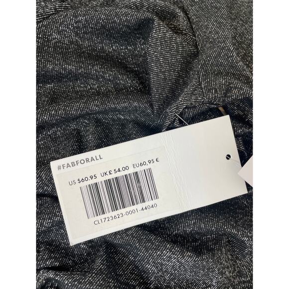 NWT JastFab Long Sleeve Ruched Metallic Mini Bodycon Dress Party Cocktail Size L - Picture 7 of 8